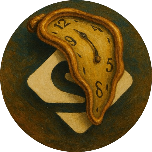 Surreal melting clock